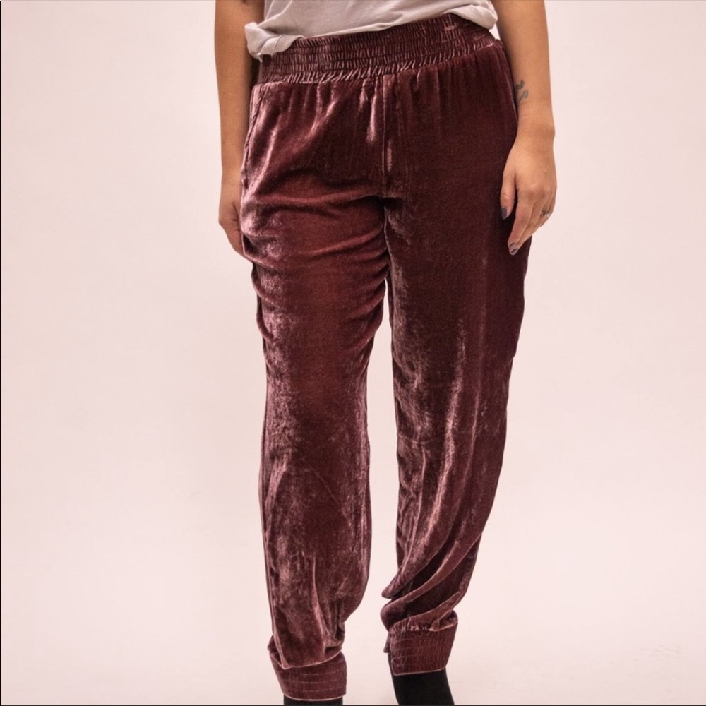 Young fabulous & broke Jam Jovian velvet jogger pant as L